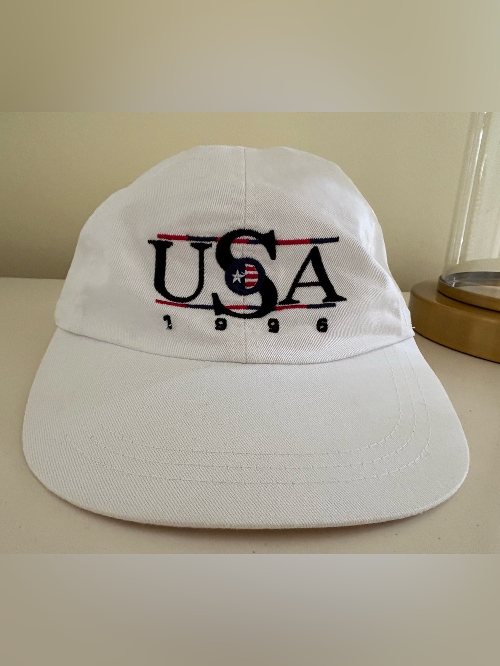 The Limited Vintage 1996 USA Embroidered Baseball Cap Red White Blue